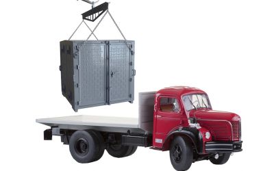 BERLIET GLR 8 R plateau porte conteneur